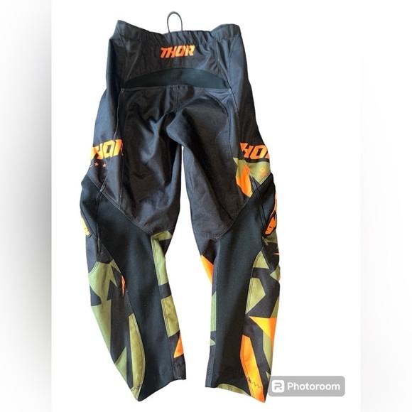 *SOLD* THOR Motocross Boys Youth 24 Moto Thor Youth Sector Warship Pants Green - Picture 5 of 11